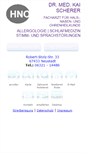 Mobile Screenshot of hno-praxis-scherer.de