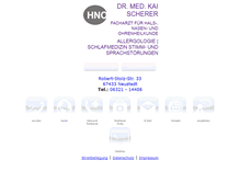 Tablet Screenshot of hno-praxis-scherer.de